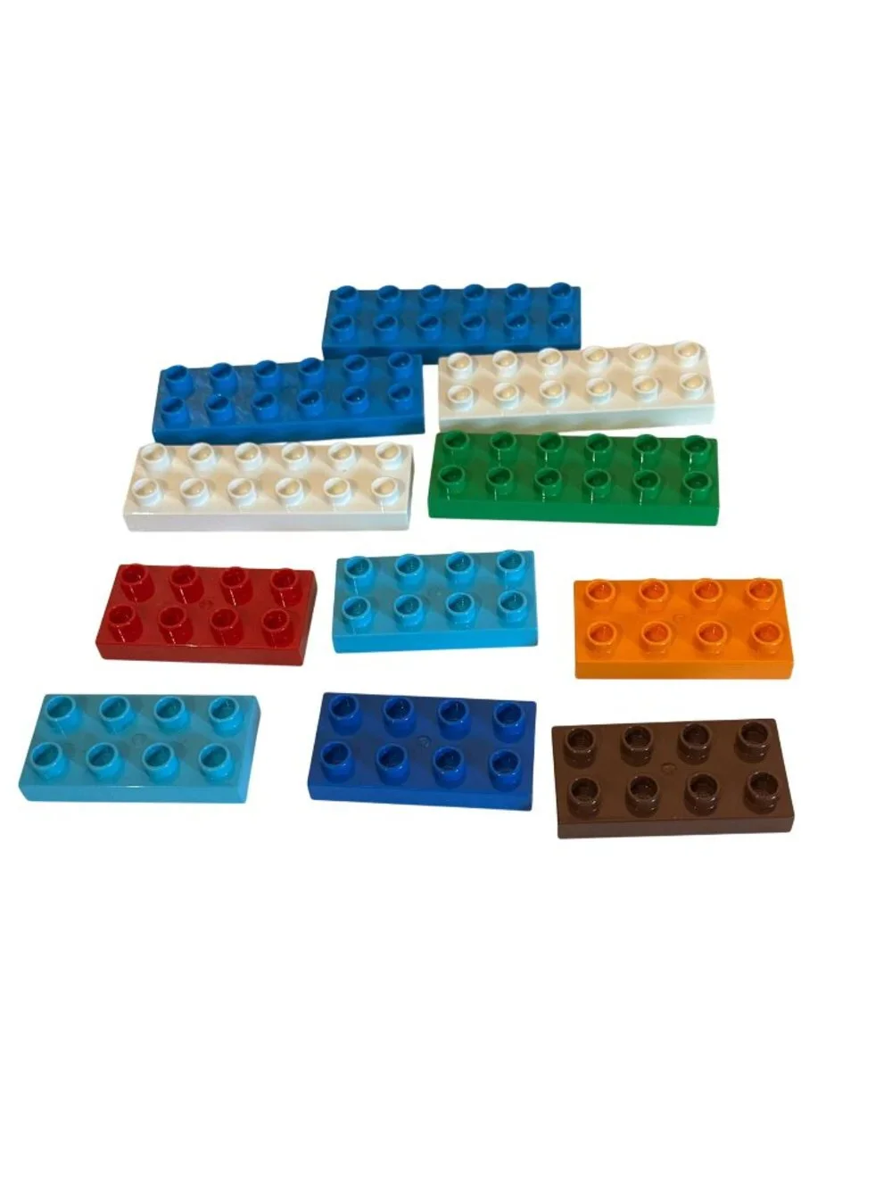 LEGO Duplo Flat Bricks Pieces 2x6 2x4 Misc. Colors Bundle Lot Building Toys